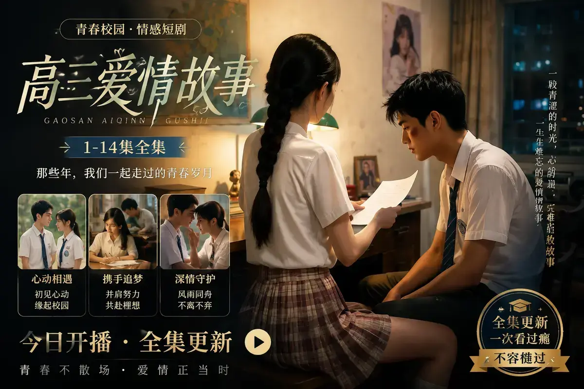《ai短剧：B中爱情故事》AI短剧完整版全集在线观看-1080P高清国语未删减-免费看《AI短剧：高三爱情故事》资源下载-百度夸克网盘迅雷下载